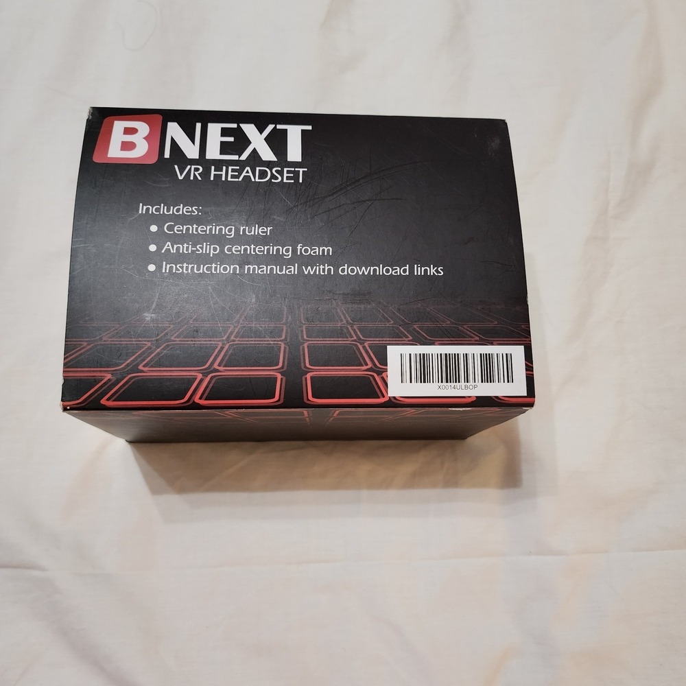 BNEXT VR Headset - Universal Virtual Reality Goggles - iPhone & Android Red EUC‎